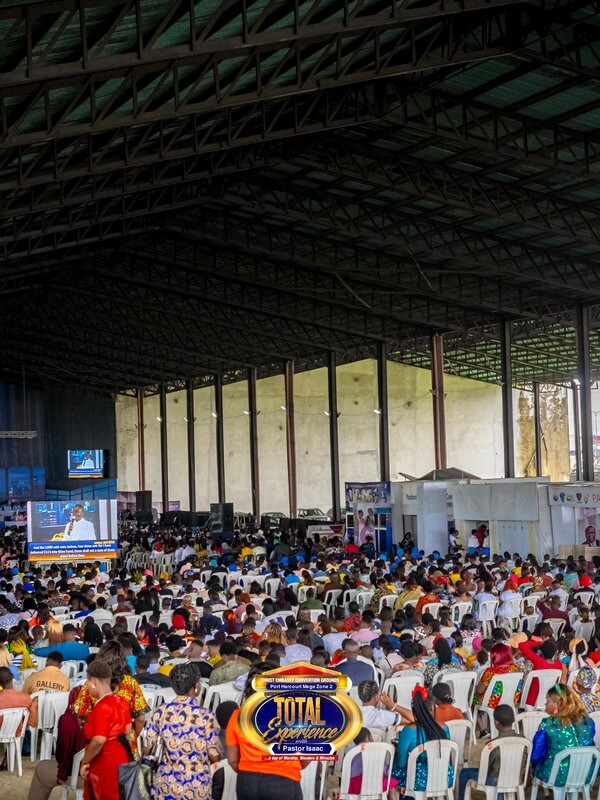 Congregation worshipping